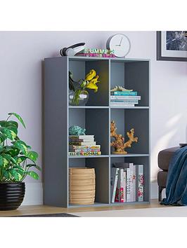 Product photograph of Vida Designs Durham 2 X 3 Cube Storage Unit - Grey from very.co.uk