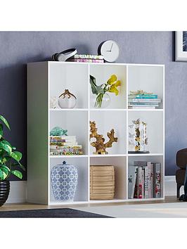 Product photograph of Vida Designs Durham 3 X 3 Cube Storage Unit - White from very.co.uk