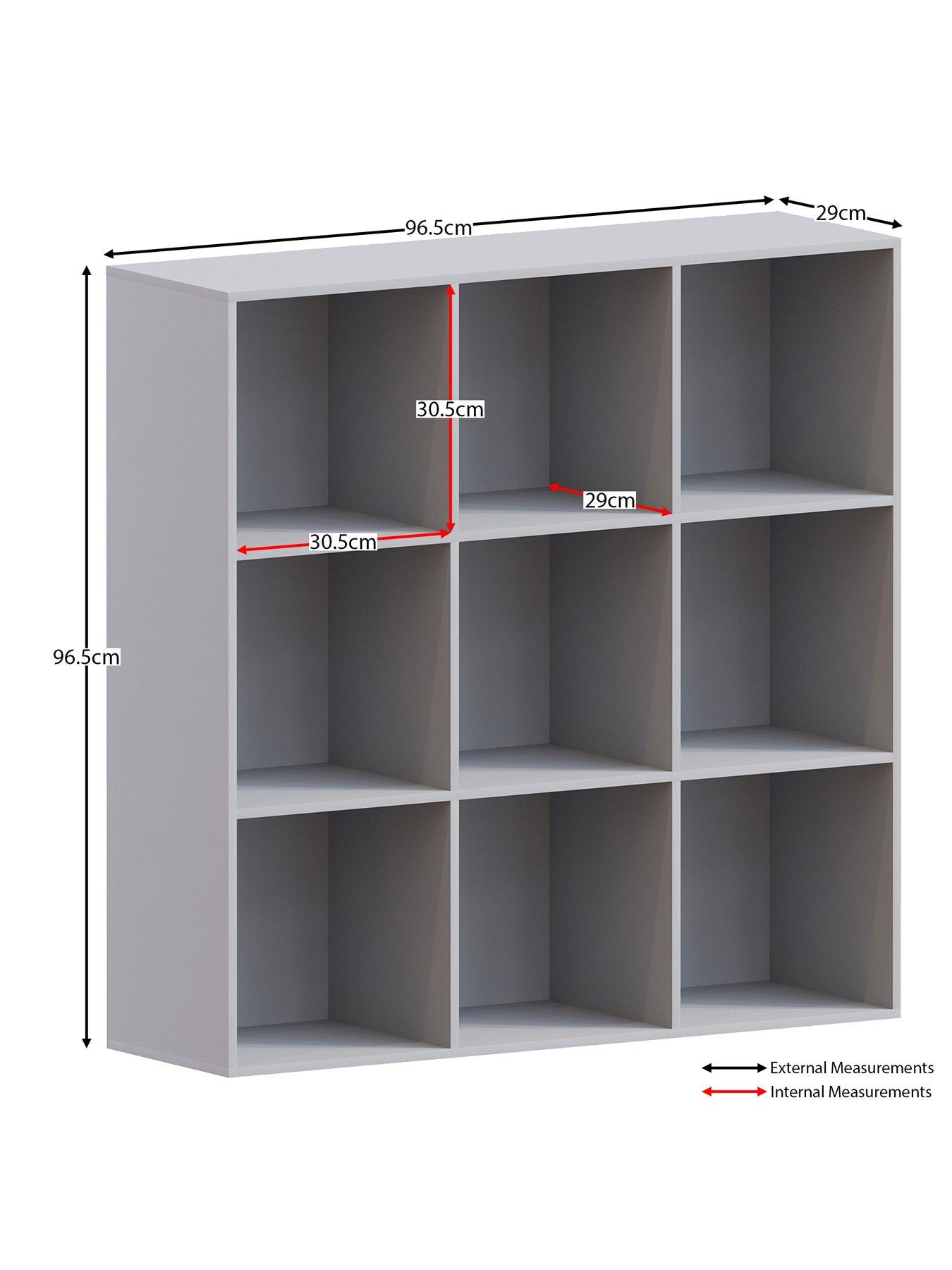 Image 6 of 6 of Vida Designs Durham 3&nbsp;x&nbsp;3 Cube Storage Unit - Grey