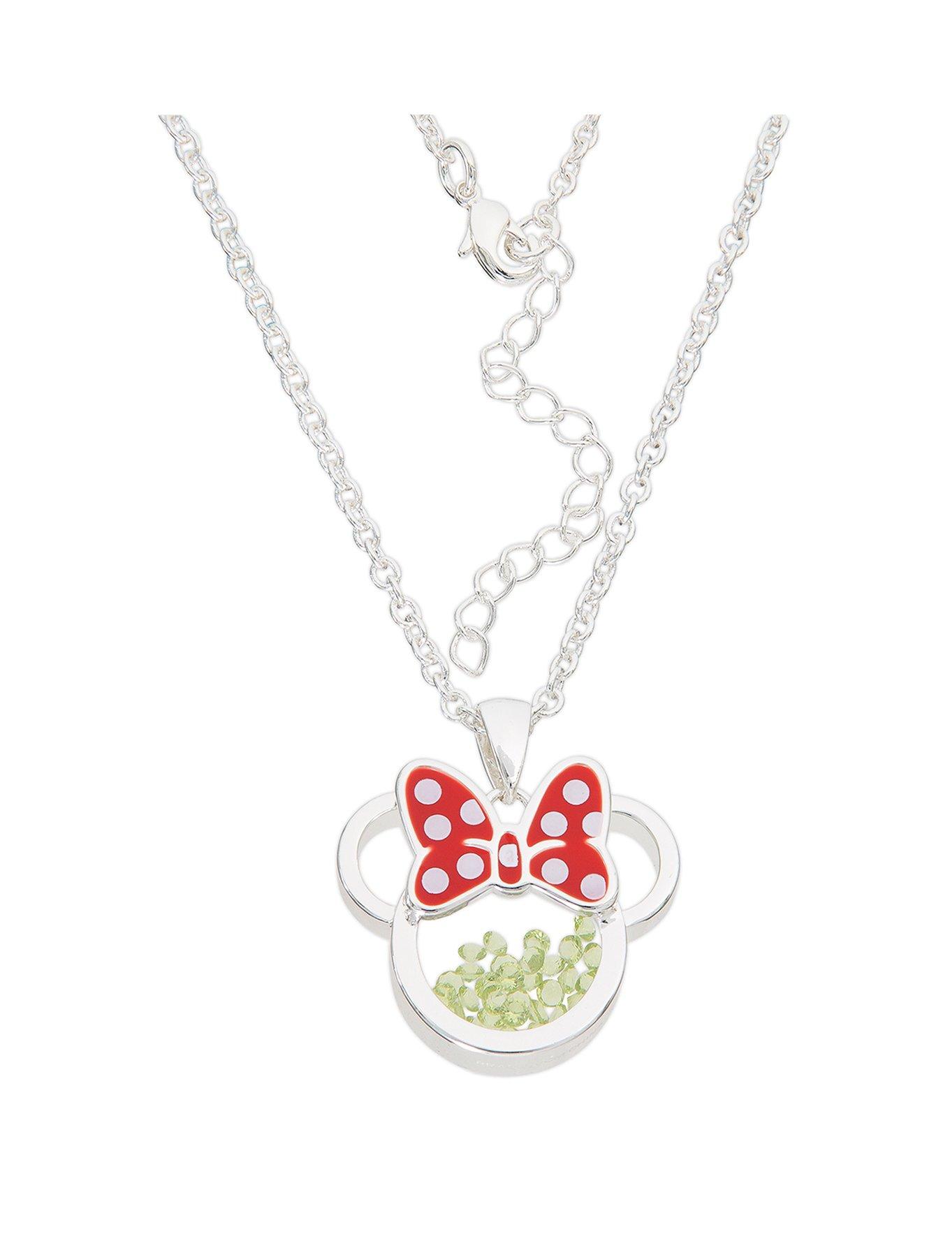 disney minnie mouse birthstone necklace