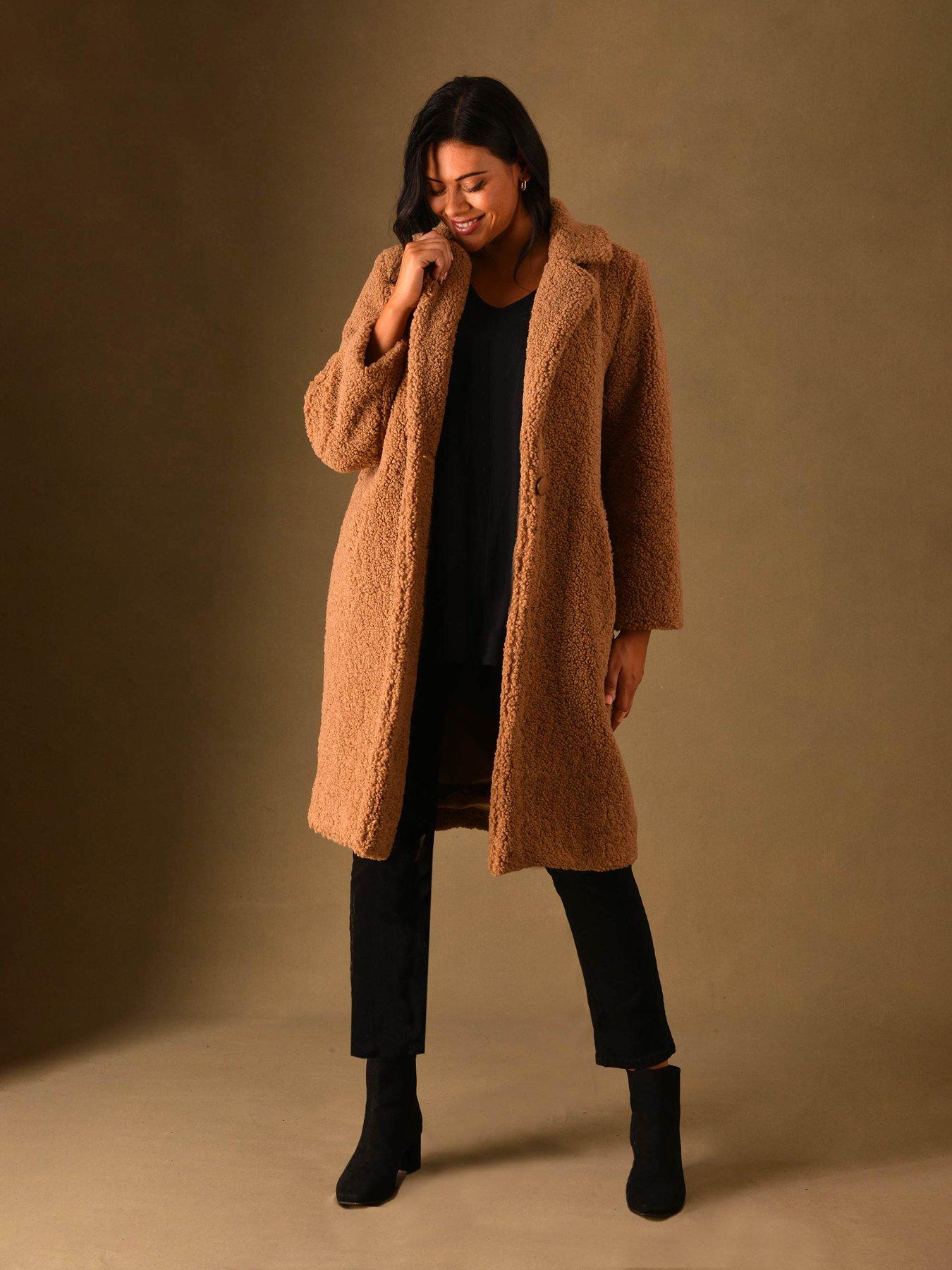 brown short teddy coat
