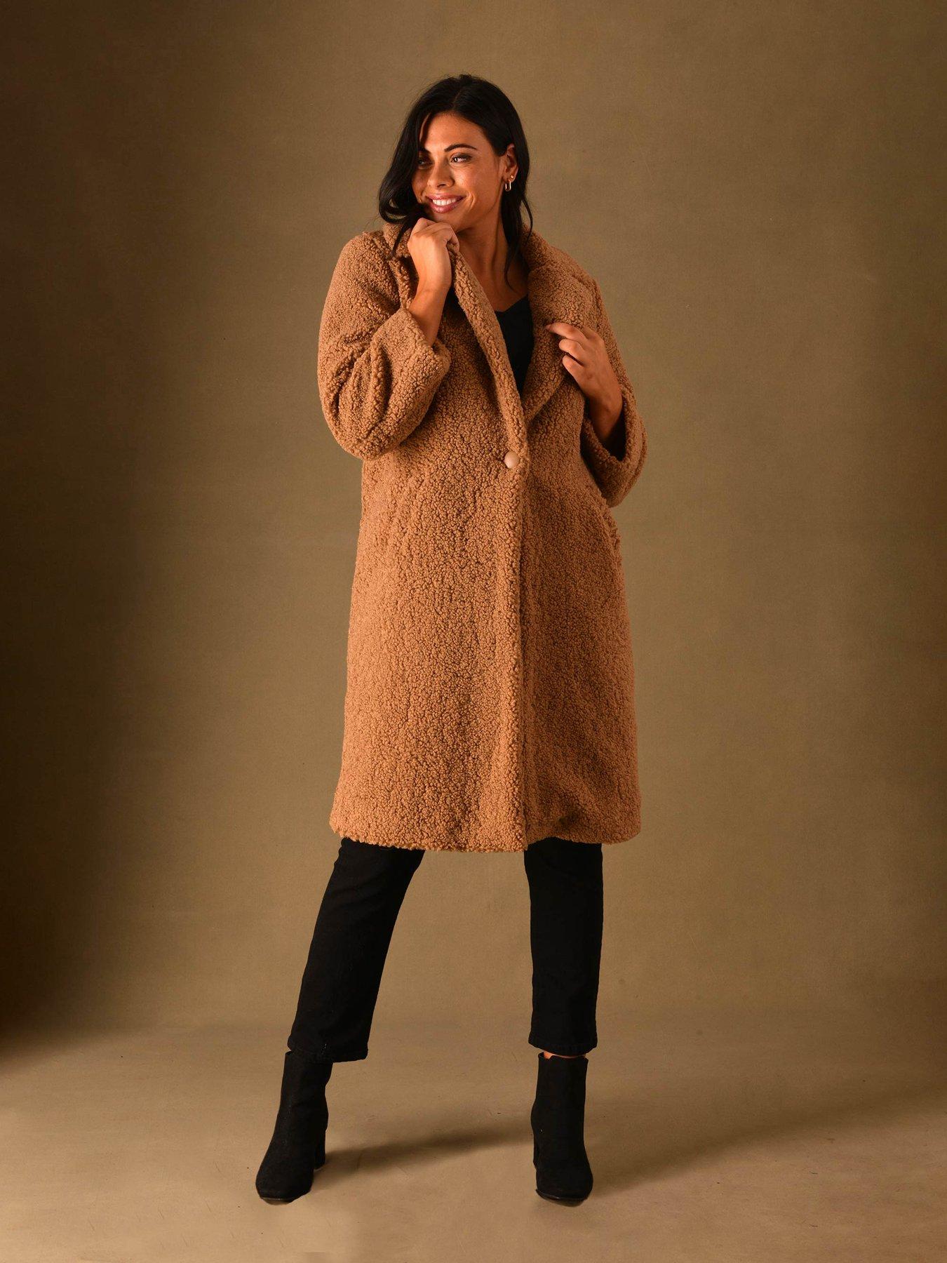 caramel teddy coat