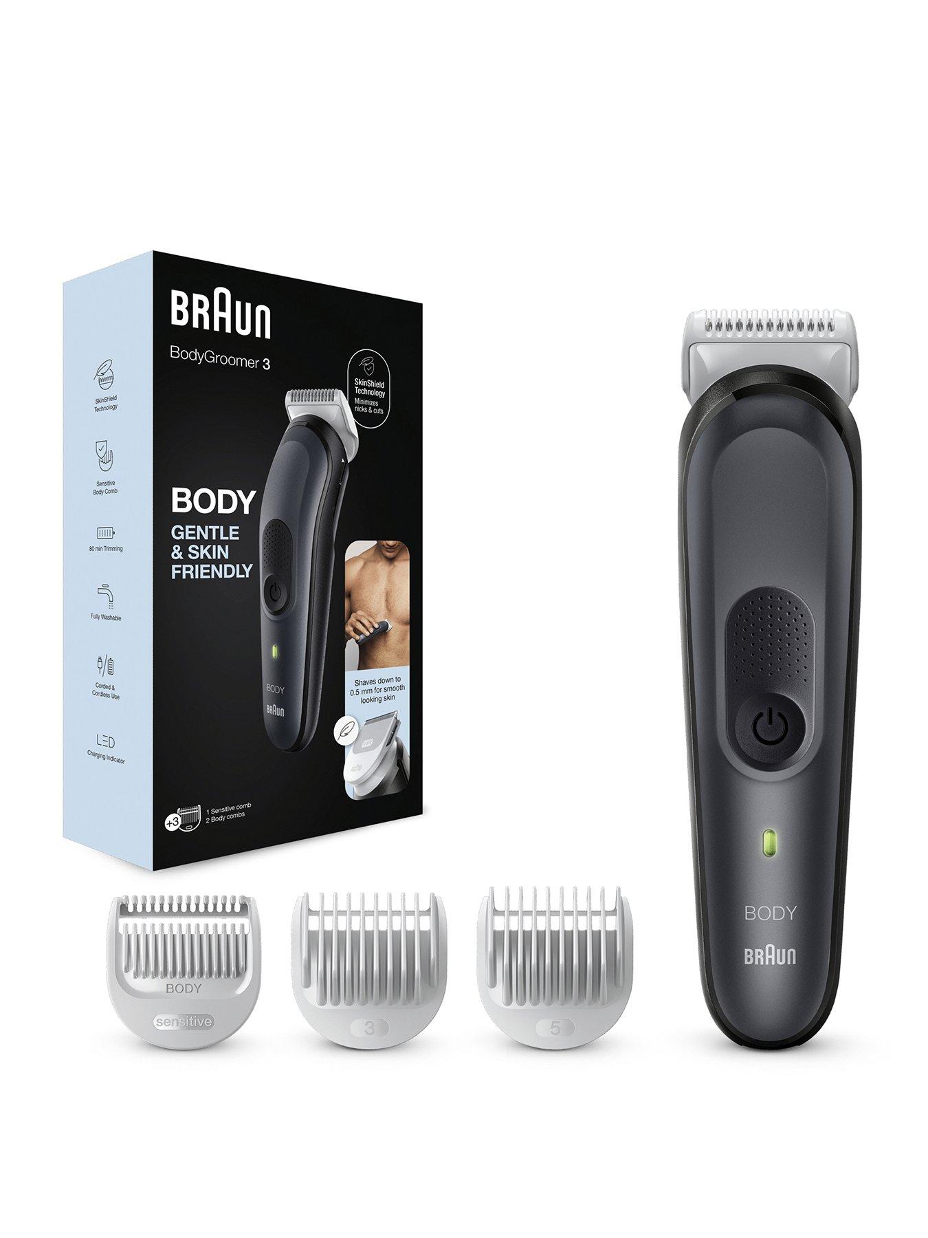 Braun Body Groomer 3 BG3350 Manscaping Tool For Men with Sensitive Comb