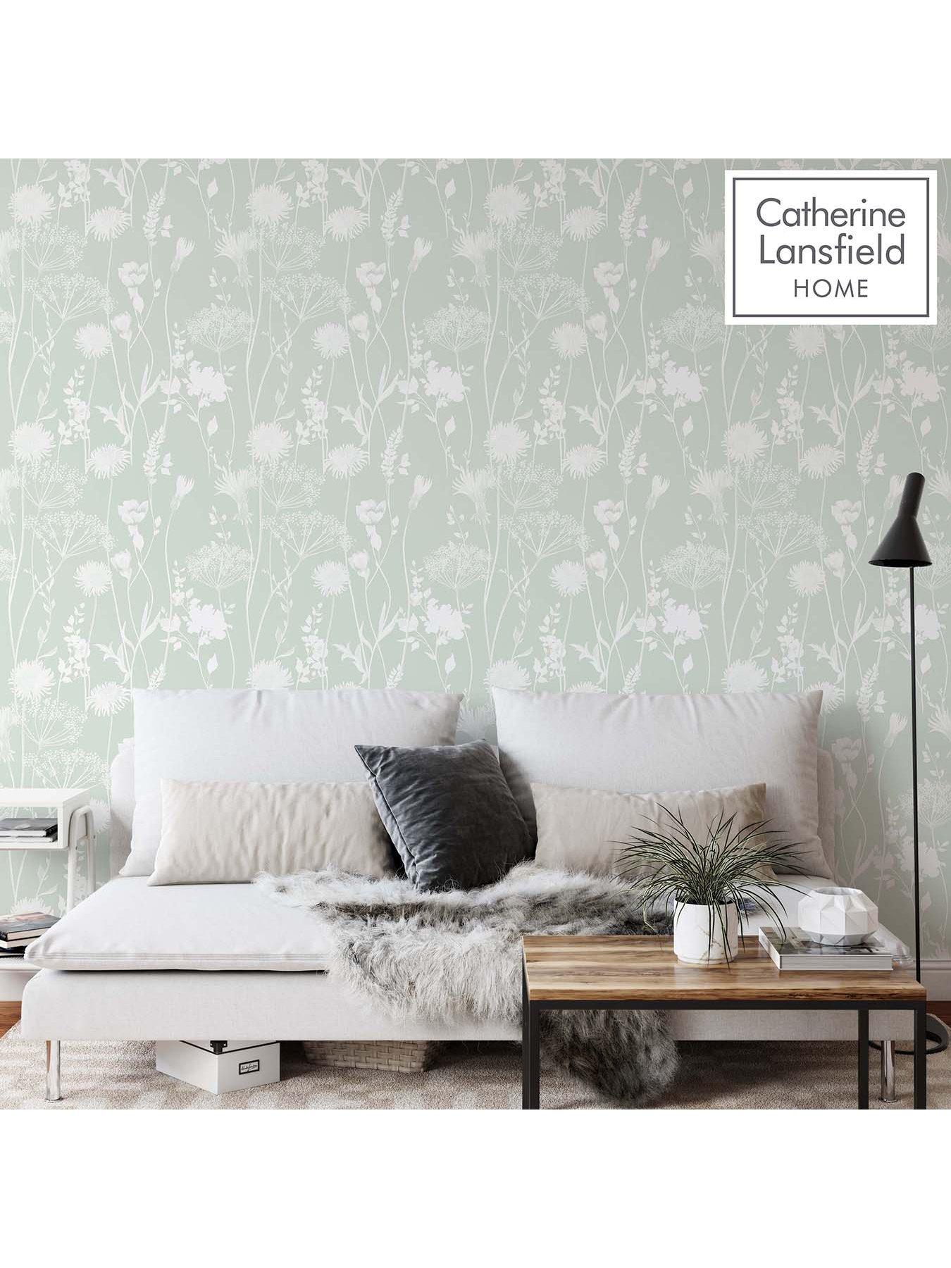 Catherine Lansfield Meadowsweet Wallpaper | very.co.uk