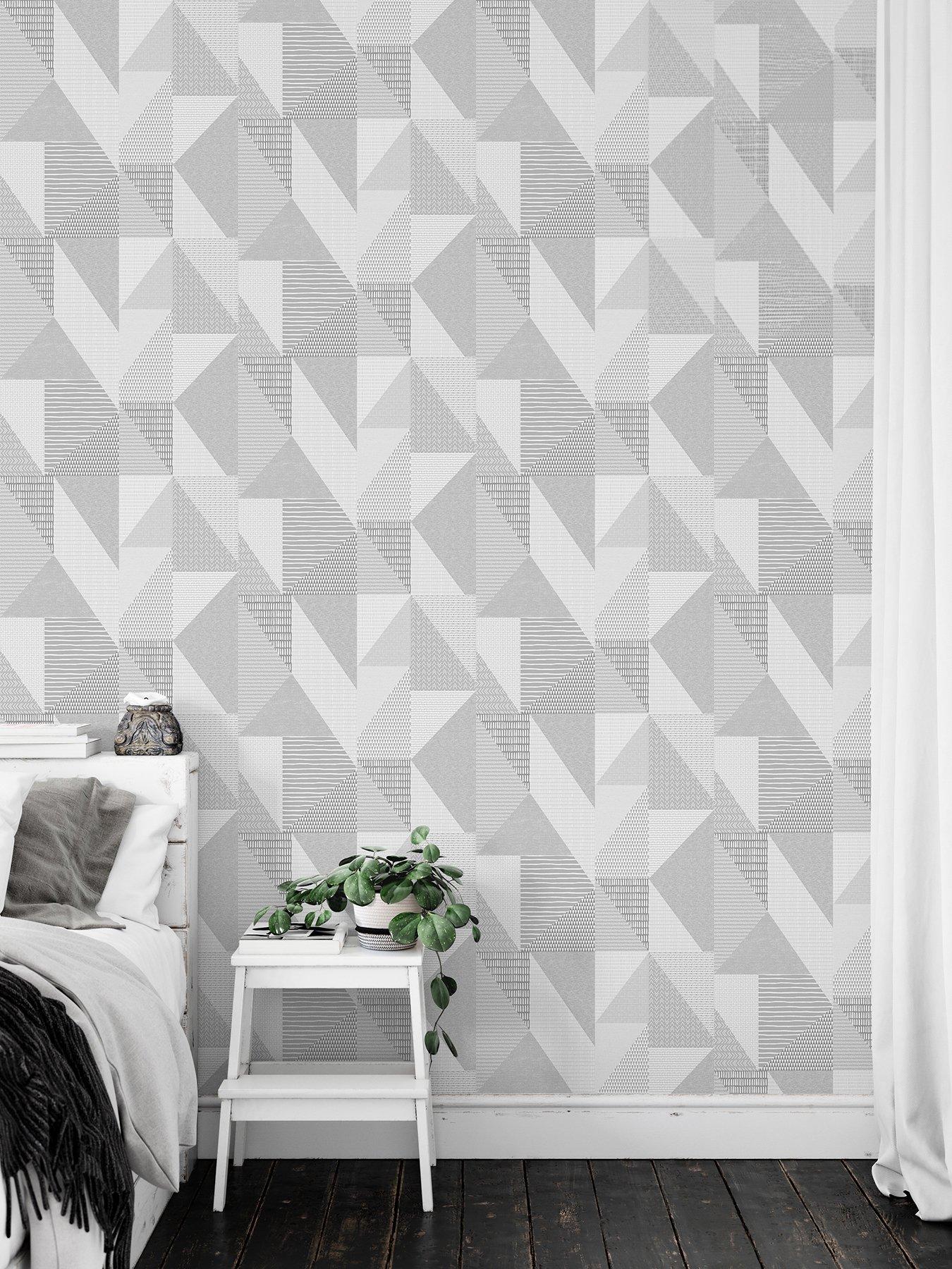 Product photograph of Catherine Lansfield Larsson Geo Wallpaper from very.co.uk