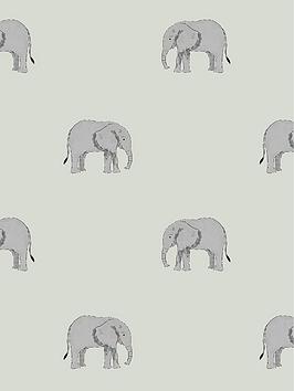 Product photograph of Sophie Allport Elephant Wallpaper from very.co.uk