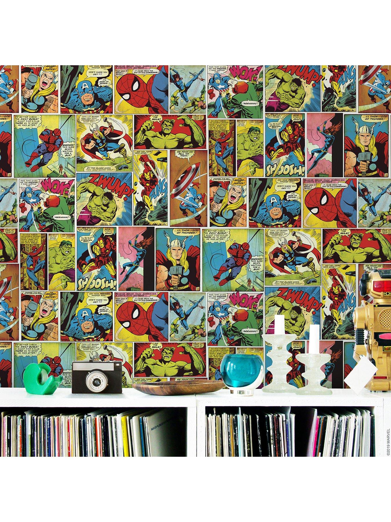 Image 2 of 2 of Marvel Comic Strip Wallpaper