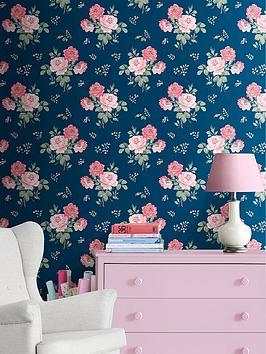 Product photograph of Cath Kidston Cath Kidson Antique Rose Wallpaper from very.co.uk