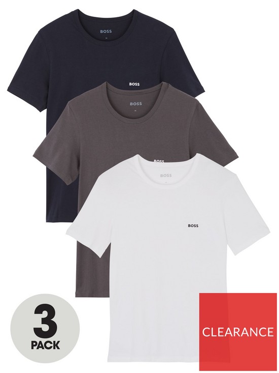 front image of boss-bodywear-3-pack-classic-crew-t-shirt-multi