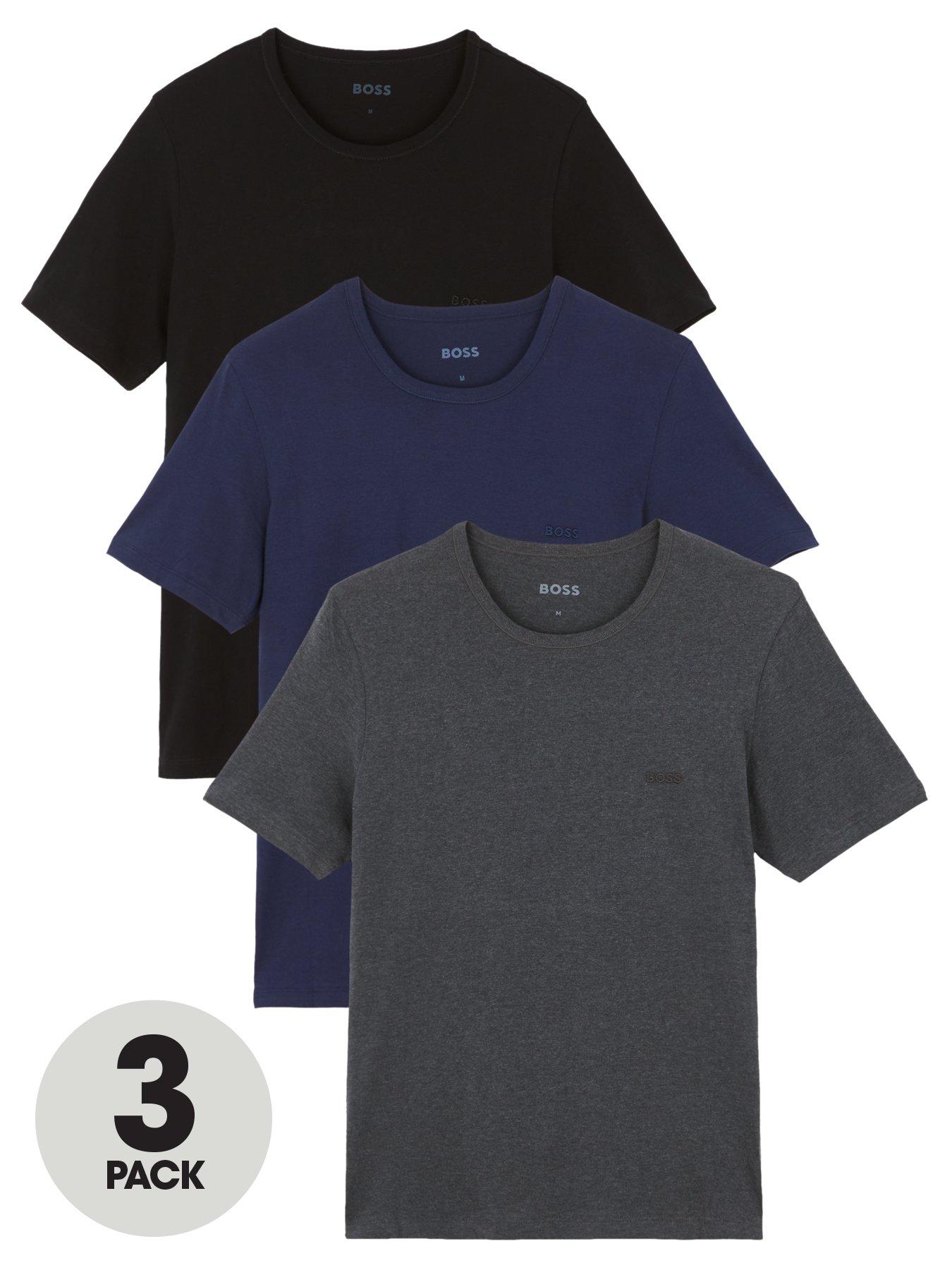 Mens hugo boss 3 pack t clearance shirt