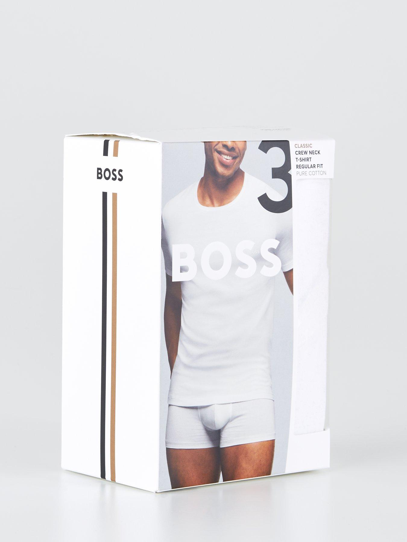 Image 6 of 6 of BOSS 3 Pack Classic Crew T-Shirt - White