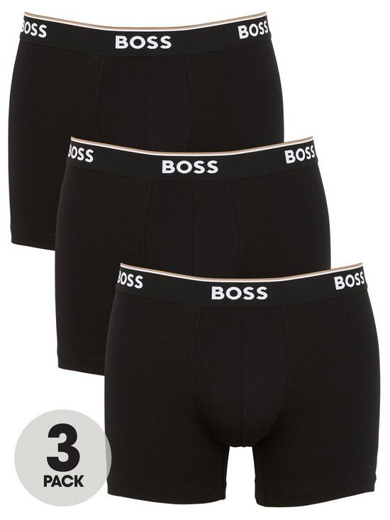 BOSS Bodywear 3 Pack Power Boxer Briefs - Black | very.co.uk