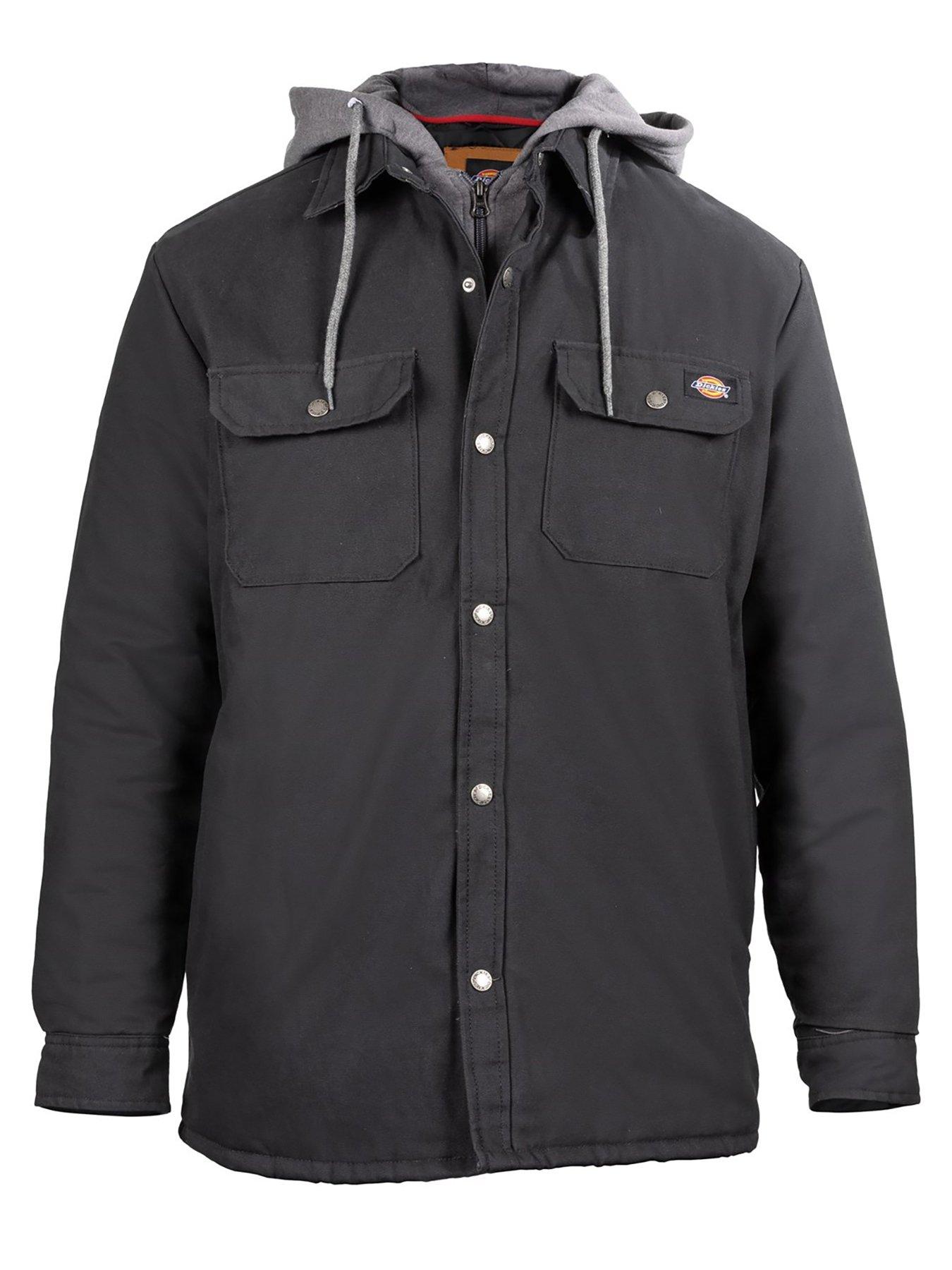 Dickies men's relaxed fit hooded duck on sale quilted shirt jacket