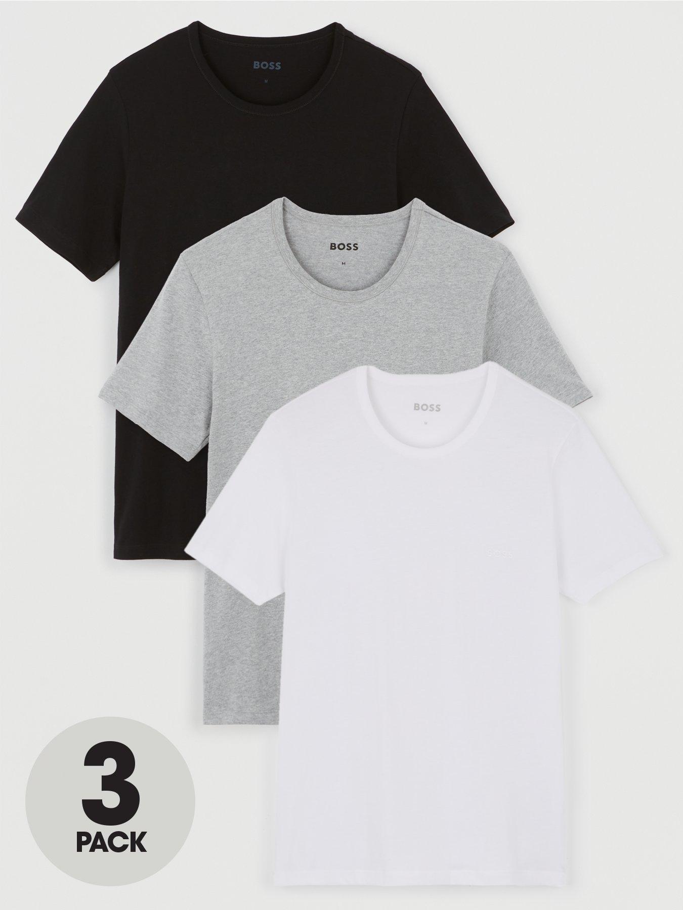 Hugo boss 3-pack classic crew neck t-shirt outlet black