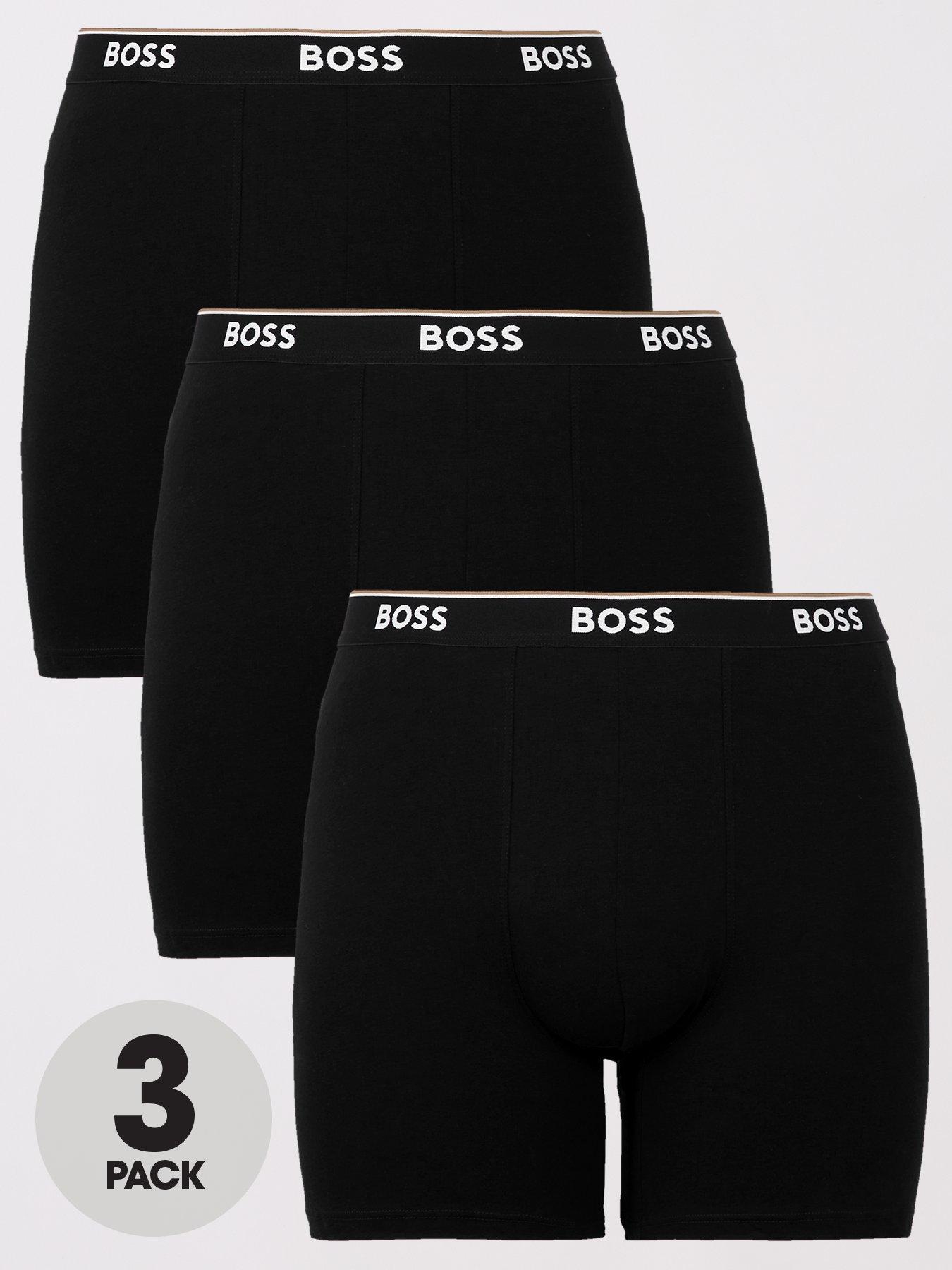 Bjorn Borg Men's Mid Rise 3 Pack Boxer Briefs - Black/Mint/Pink/Blue - XXL