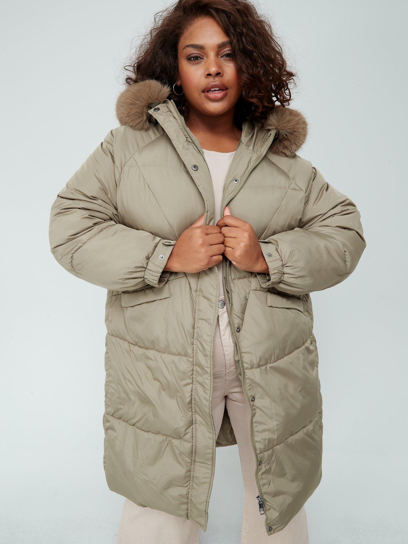 Womens Clothing Coats Parka coats Semicouture Check-print Hooded Parka in Natural 