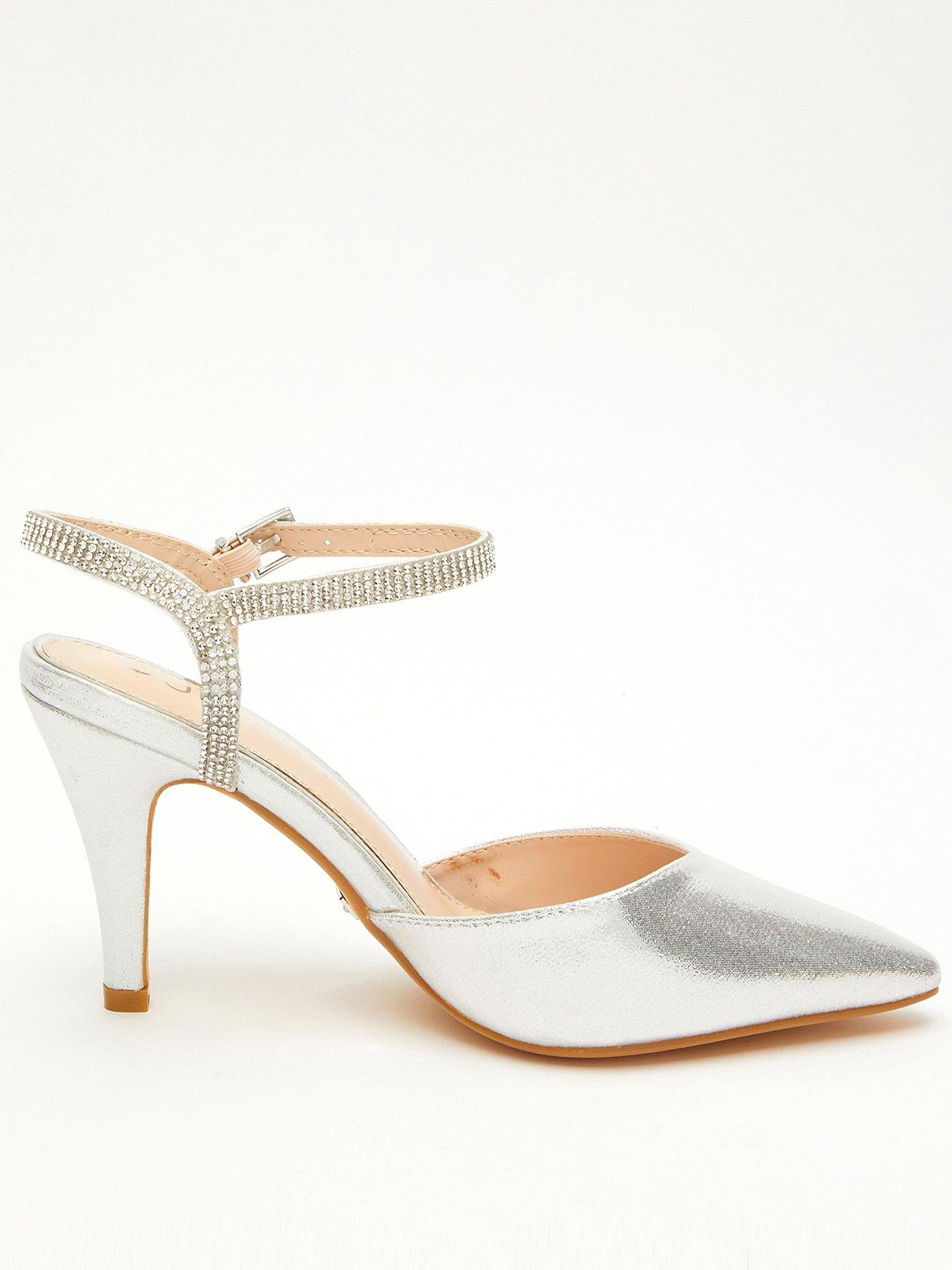 Wide fitting silver on sale shoes for wedding