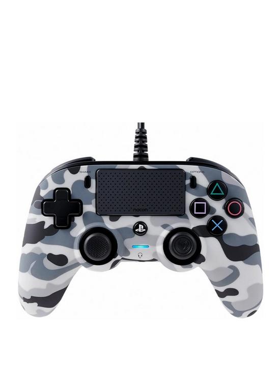 front image of playstation-4-compact-controller-camo-grey