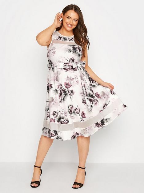 yours-shadow-floral-mesh-skater-dress