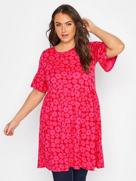 yours-smock-tunic-dress-pink-floral
