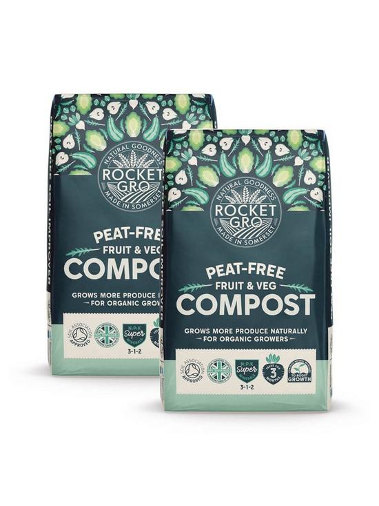 front image of pair-of-peat-free-fruit-veg-compost-100l