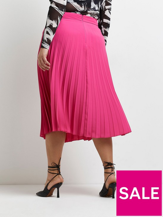 stillFront image of ri-plus-pleated-midi-skirt-pink