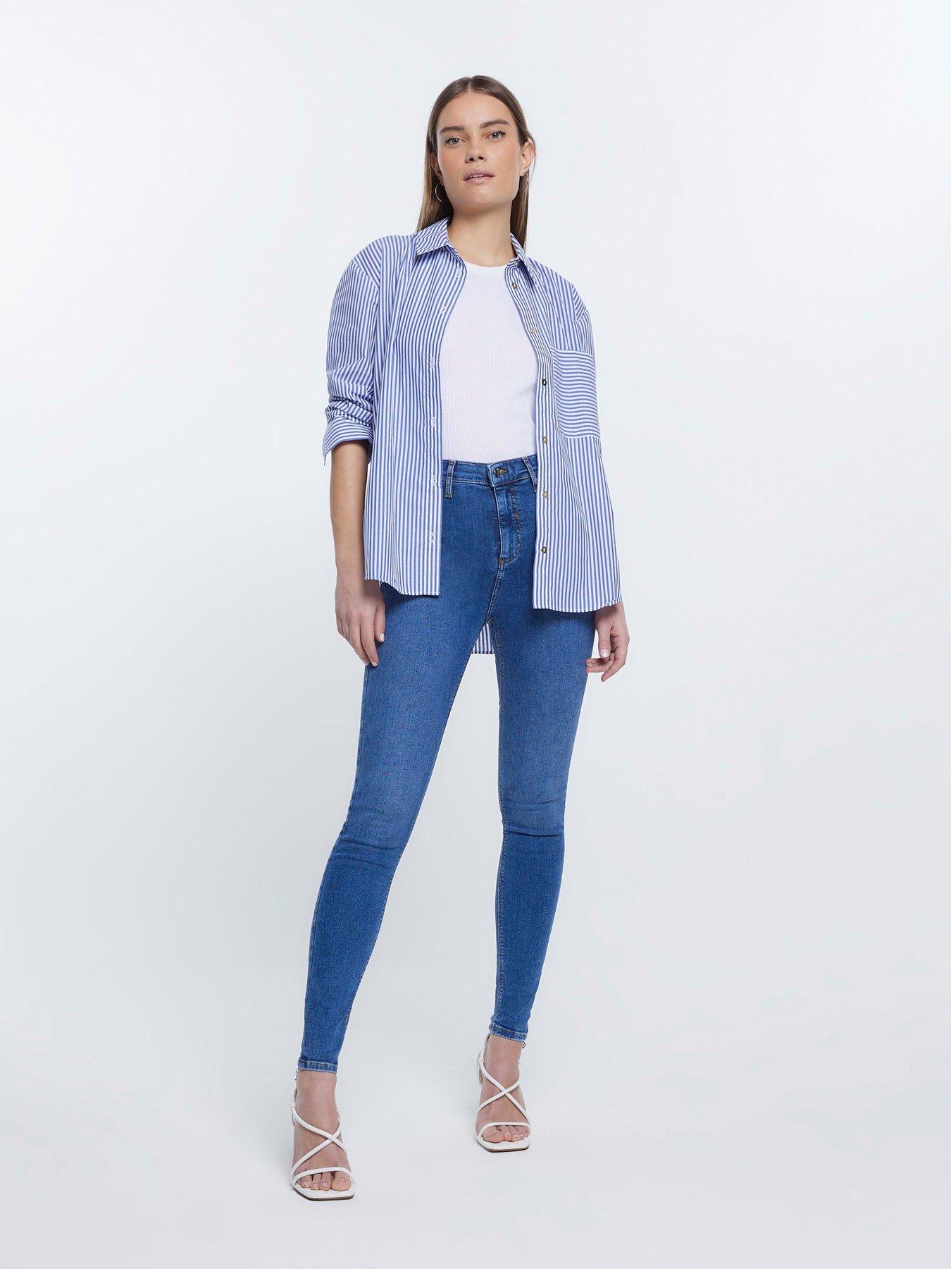 Denim Jeggings In Medium Blue, VM