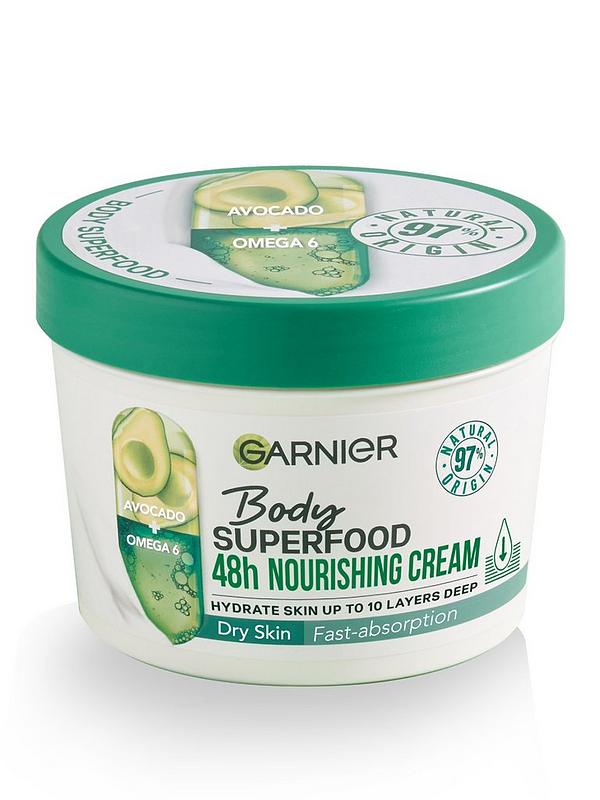 Image 1 of 5 of Garnier Body Superfood, Nourishing Body Cream, With Avocado &amp; Omega 6, Body Cream for Dry Skin, Vegan Formula, 380ml