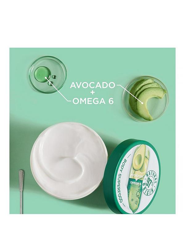 Image 2 of 5 of Garnier Body Superfood, Nourishing Body Cream, With Avocado &amp; Omega 6, Body Cream for Dry Skin, Vegan Formula, 380ml