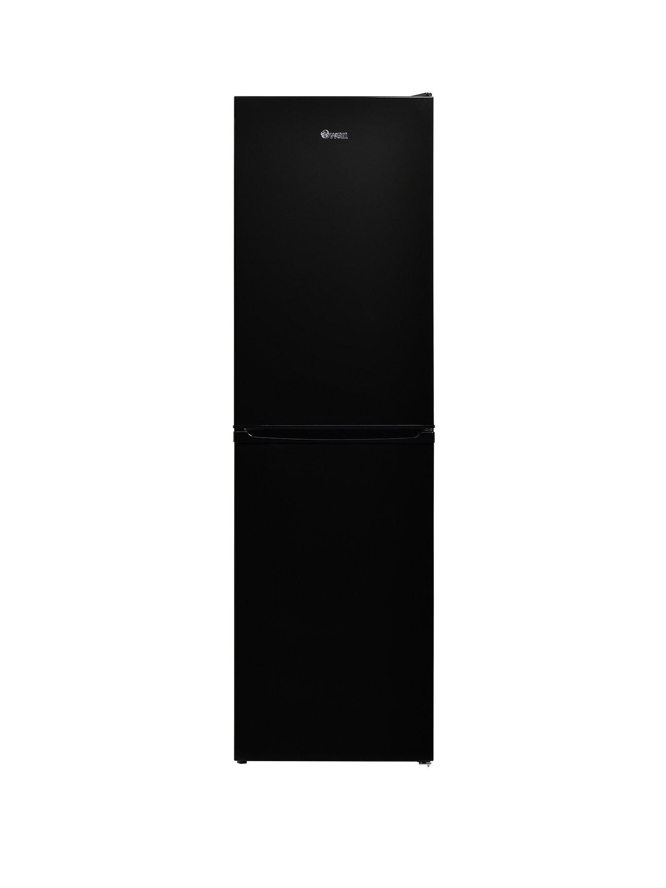 Product photograph of Swan Sr158110b 54cm Wide Freestanding Frost-free Fridge Freezer - Black from very.co.uk