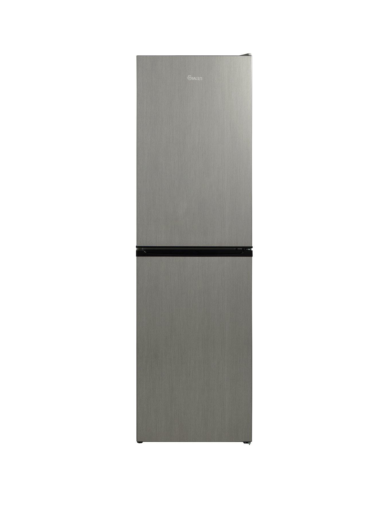 Product photograph of Swan Sr158110s 54cm Wide 183cm High Freestanding Frost-free Fridge Freezer - Silver from very.co.uk
