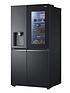  image of lg-instaview-thinq-gsxv90mcae-wifi-connected-american-style-fridge-freezer-matte-black-e-rated