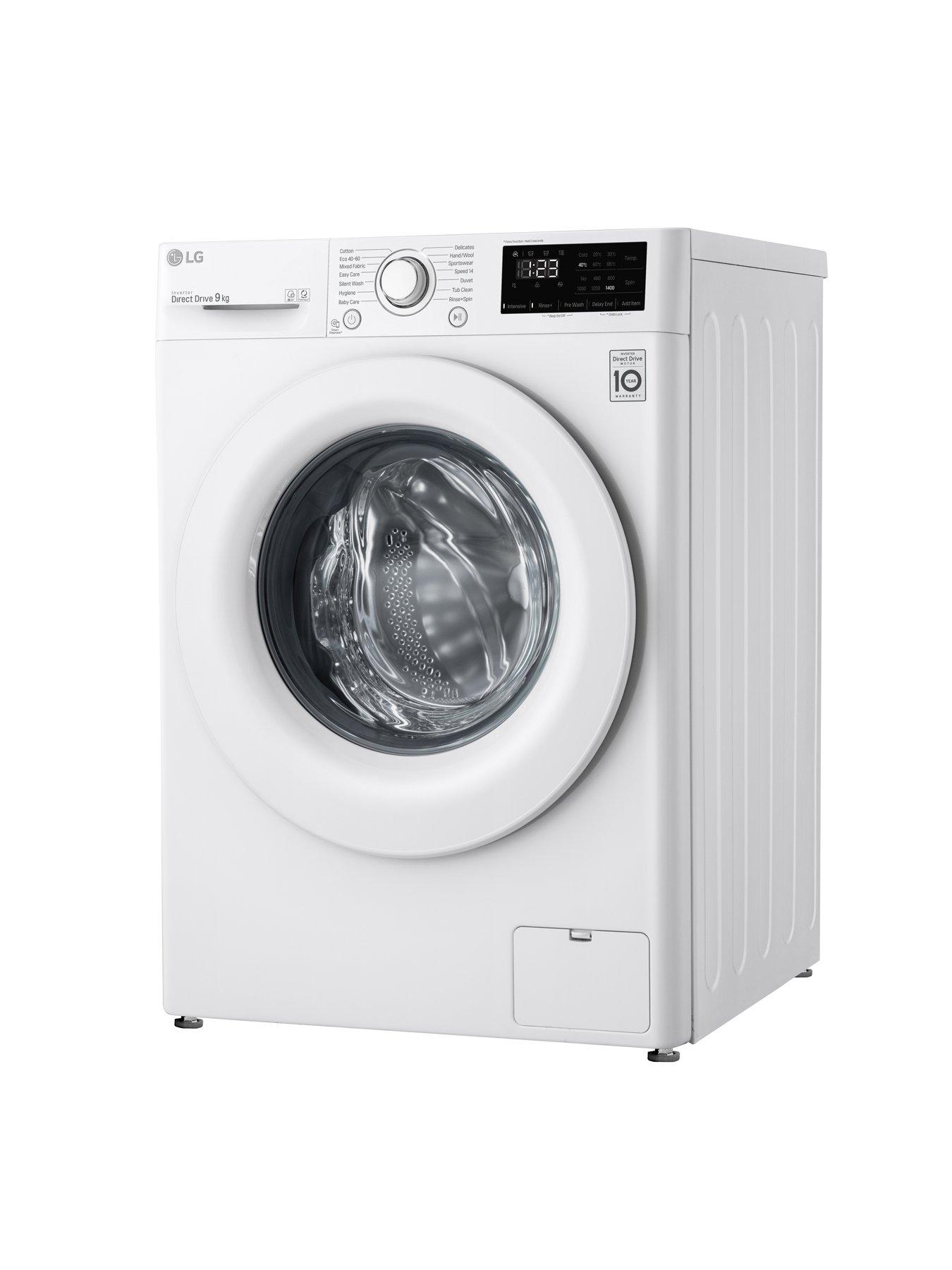 LG F4V309WNW 9KG 1400 Spin Washing Machine White very.co.uk
