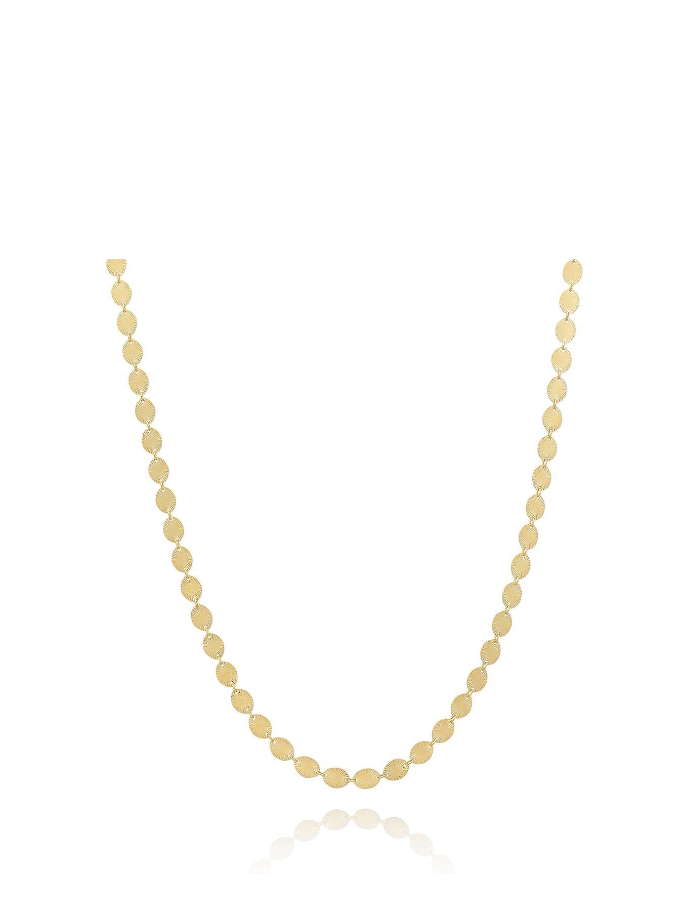 Product photograph of Rachel Jackson Sunburst Chain Gold Necklace from very.co.uk
