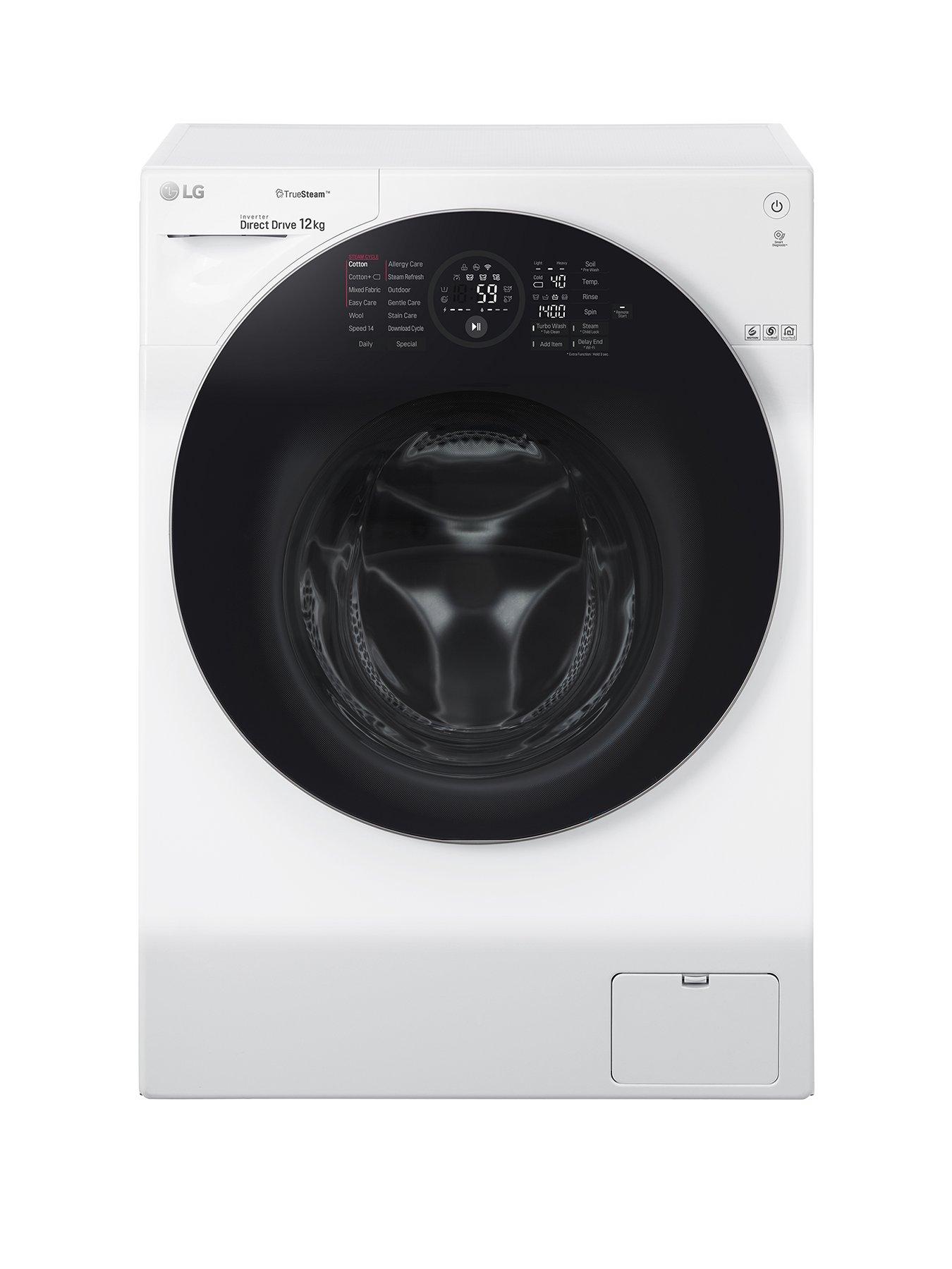 Product photograph of Lg Truesteam Fh4g1bcs2 Wifi Connected 12kg Load 1400 Spin Washing Machine - White - A Rated from very.co.uk