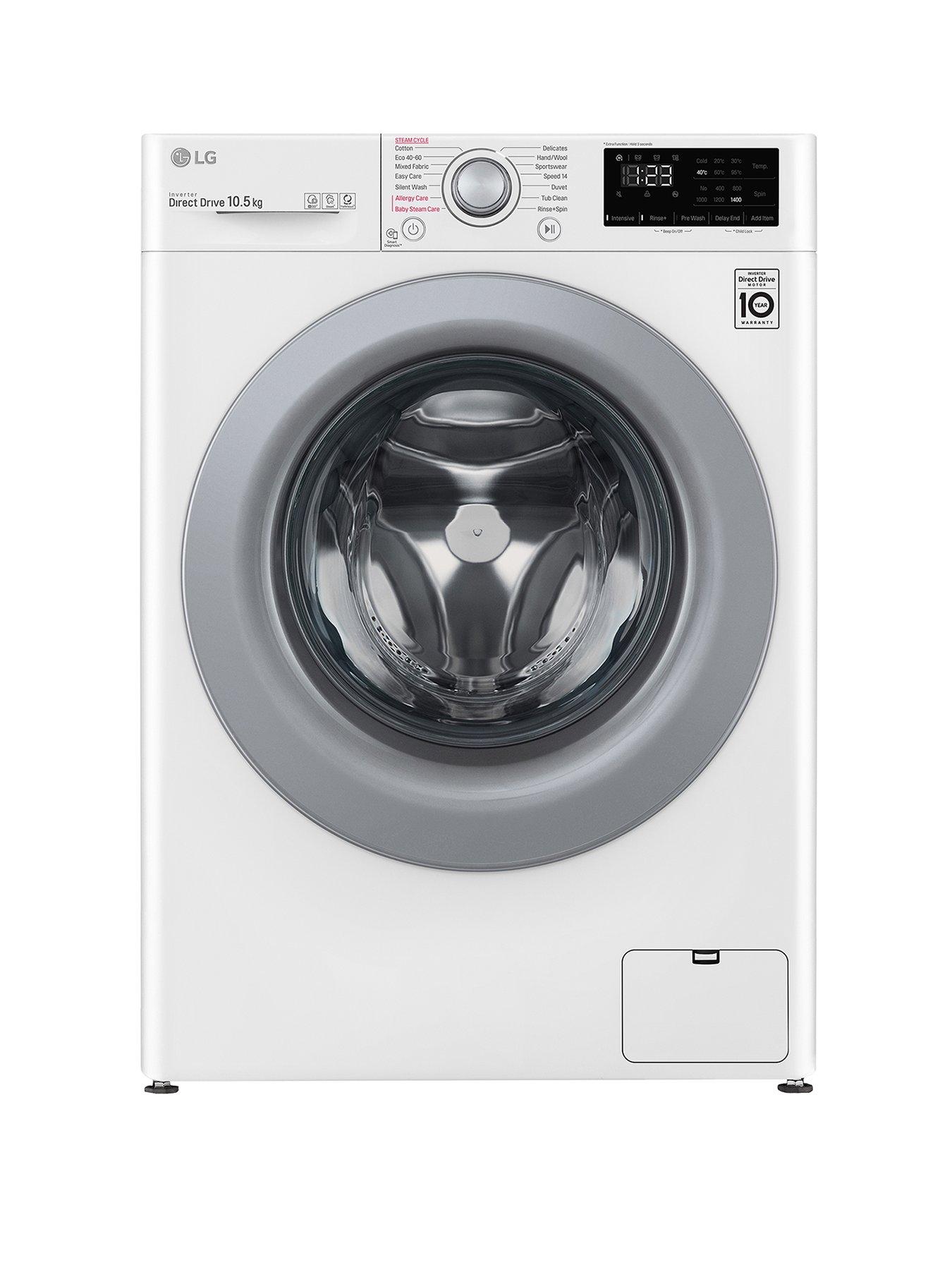 Product photograph of Lg V3 F4v310wse 10kg Wash 1400 Spin Washing Machine - White B Rated from very.co.uk