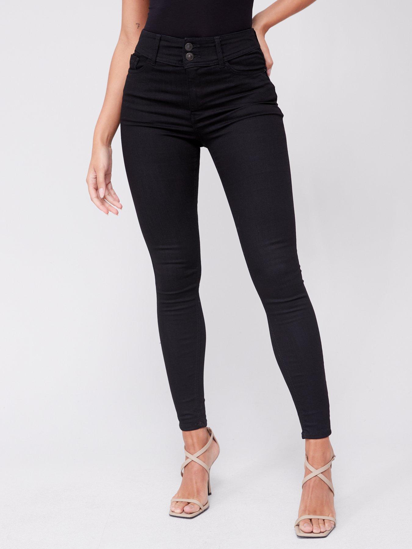 undefined Sienna High Waist Sculpt Skinny Jean - Black