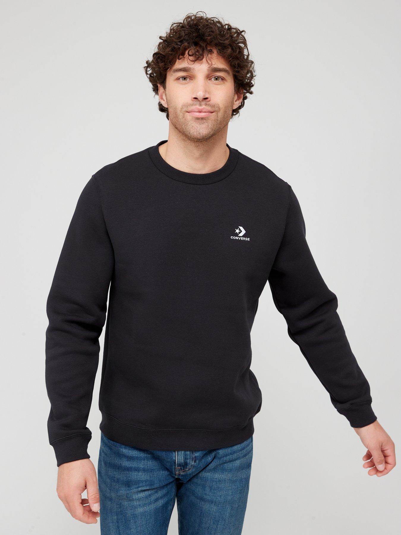 Black on sale converse sweatshirt