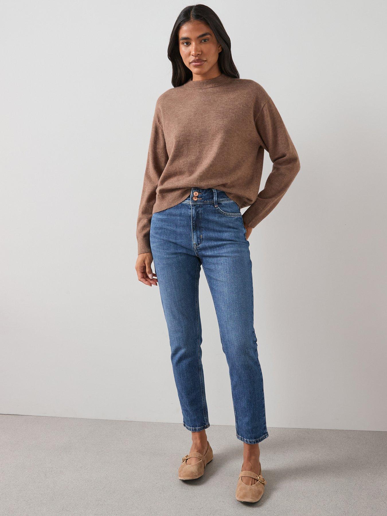 The Very Collection Sculpt Slim Mom Jeans - Blue Wash