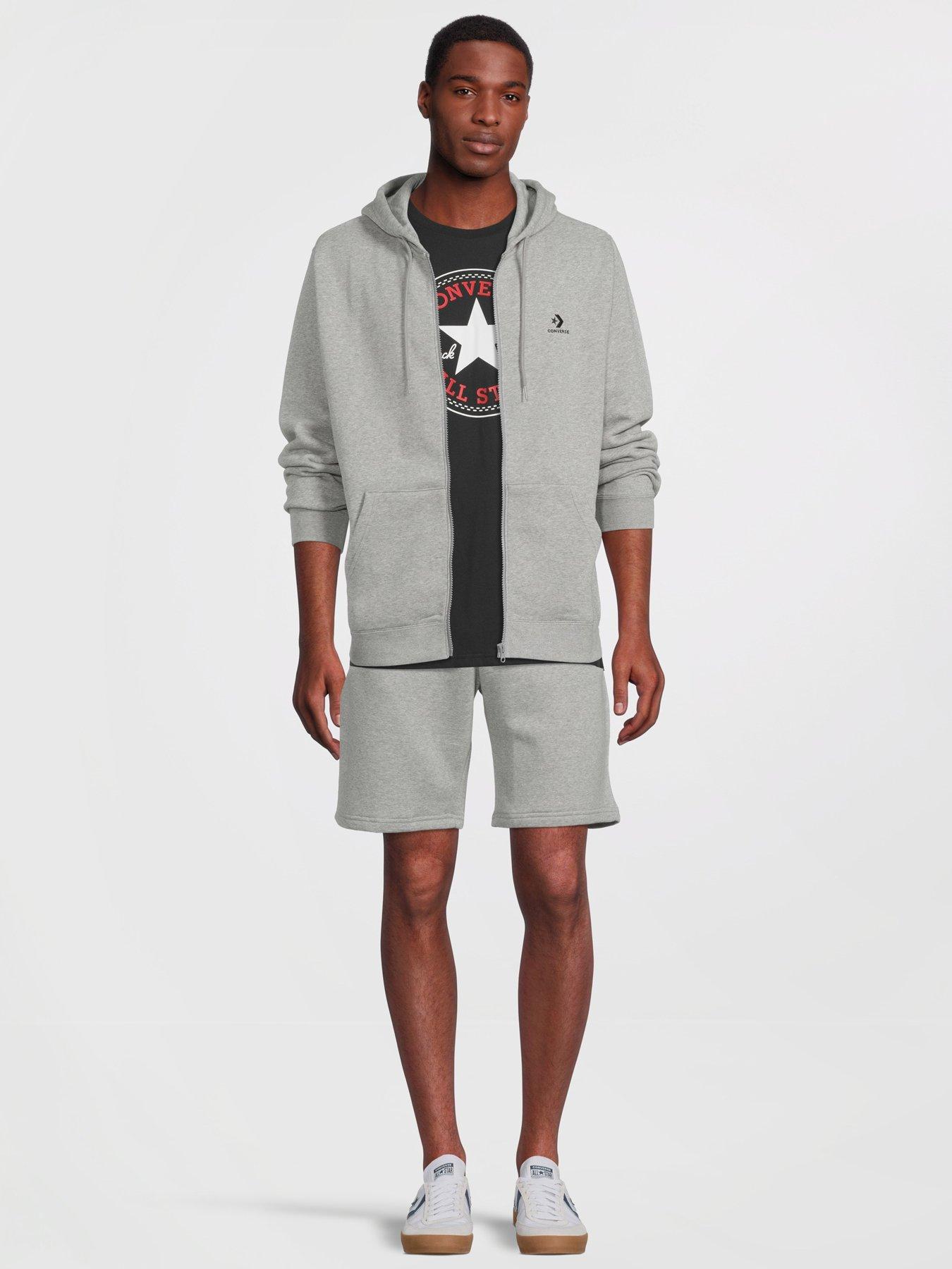 Converse grey store zip hoodie