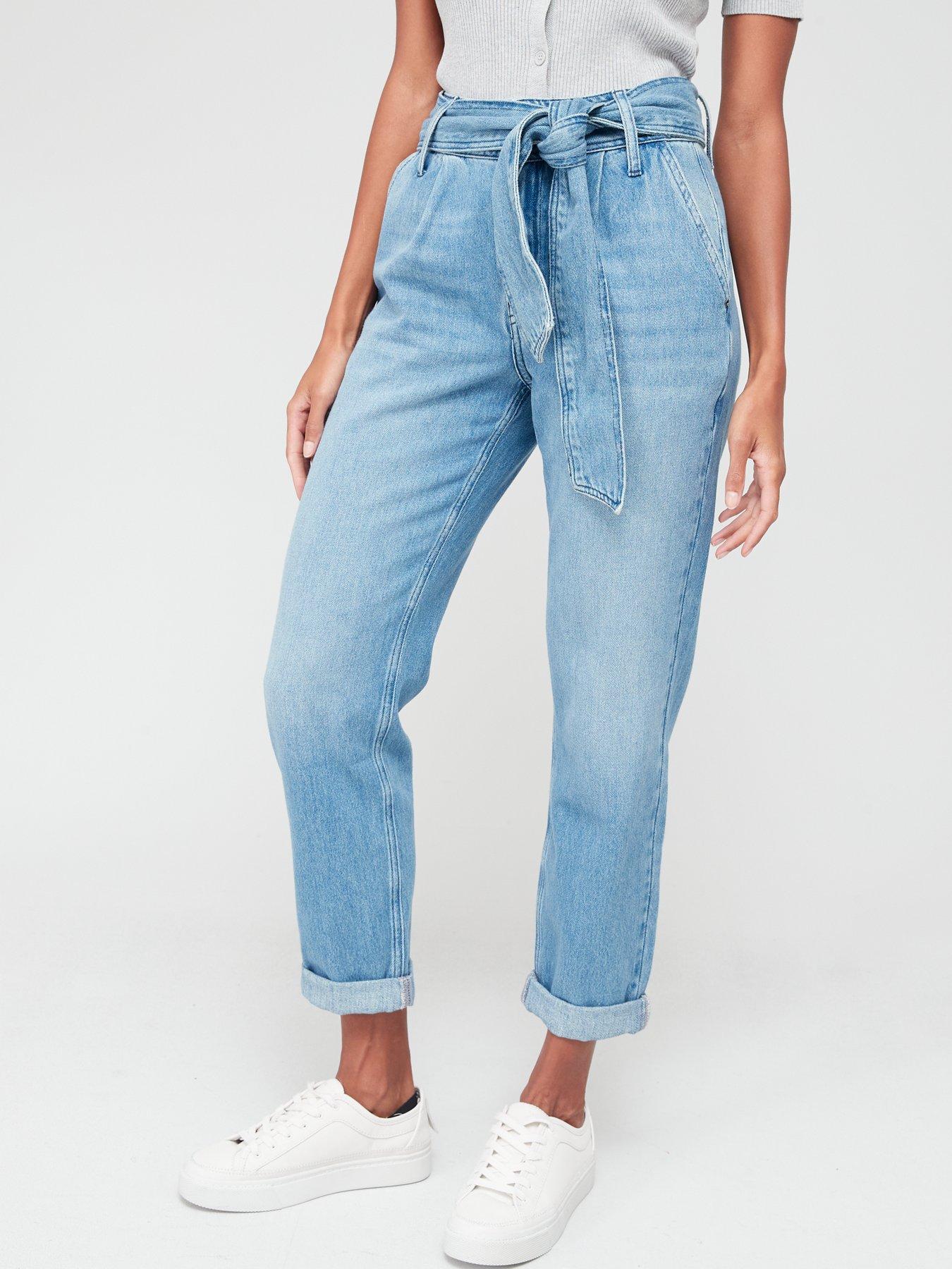 Belted store mom jeans