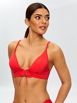 ann summers swim catalina bikini top - bright red, bright red, size 8, women