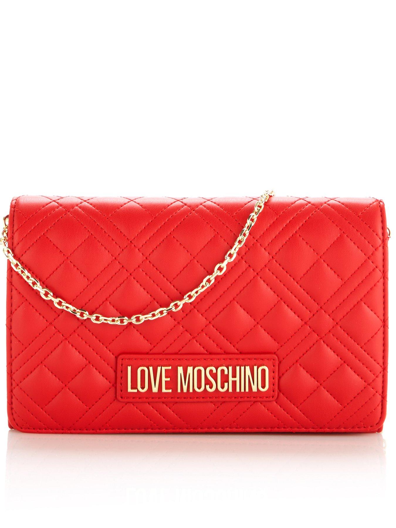 LOVE MOSCHINO Quilted Crossbody Bag Red very.co.uk