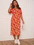  image of chi-chi-london-short-sleeve-floral-printed-midi-dress--nbspred
