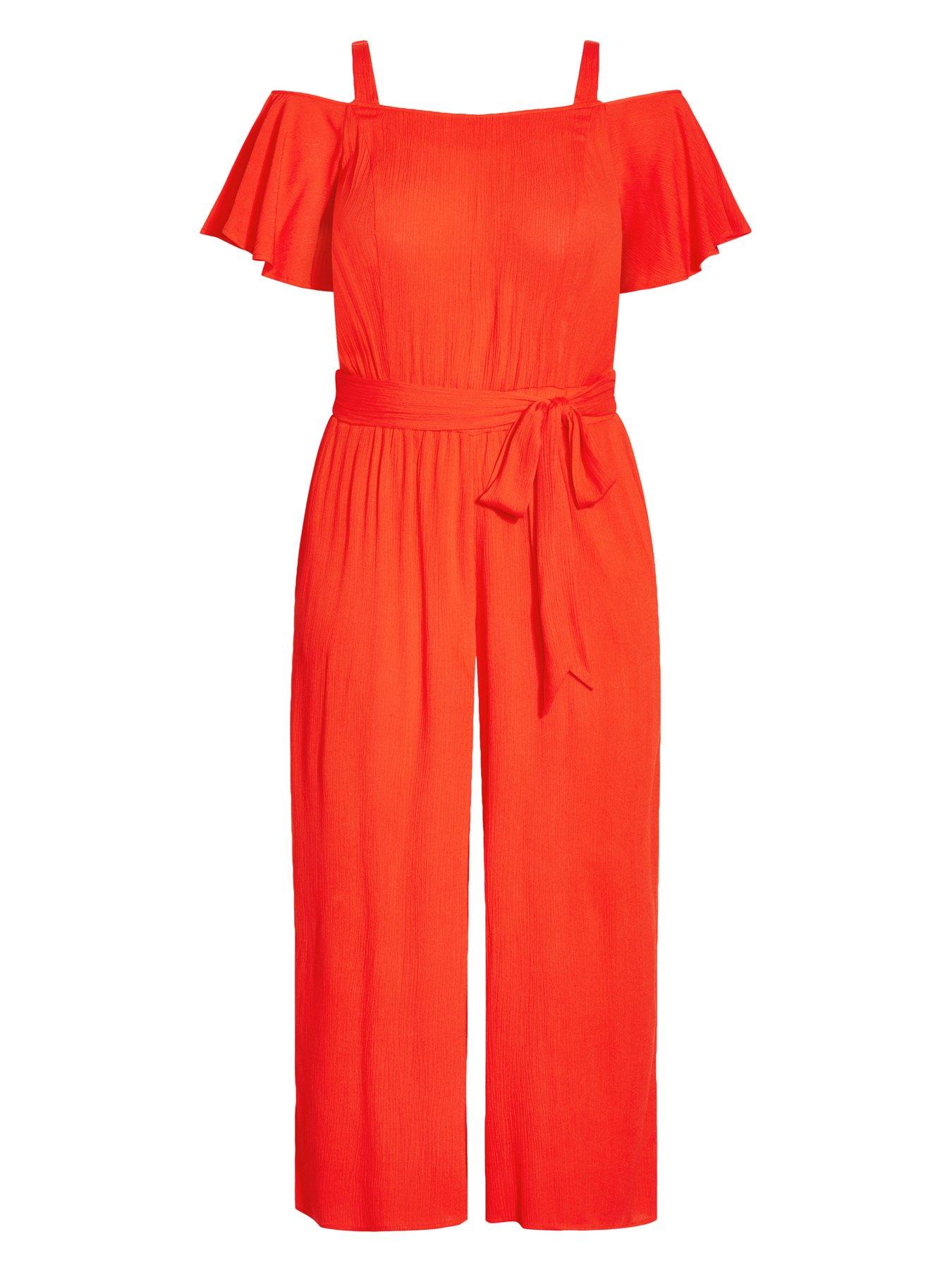 Delia Drape Jumpsuit Red