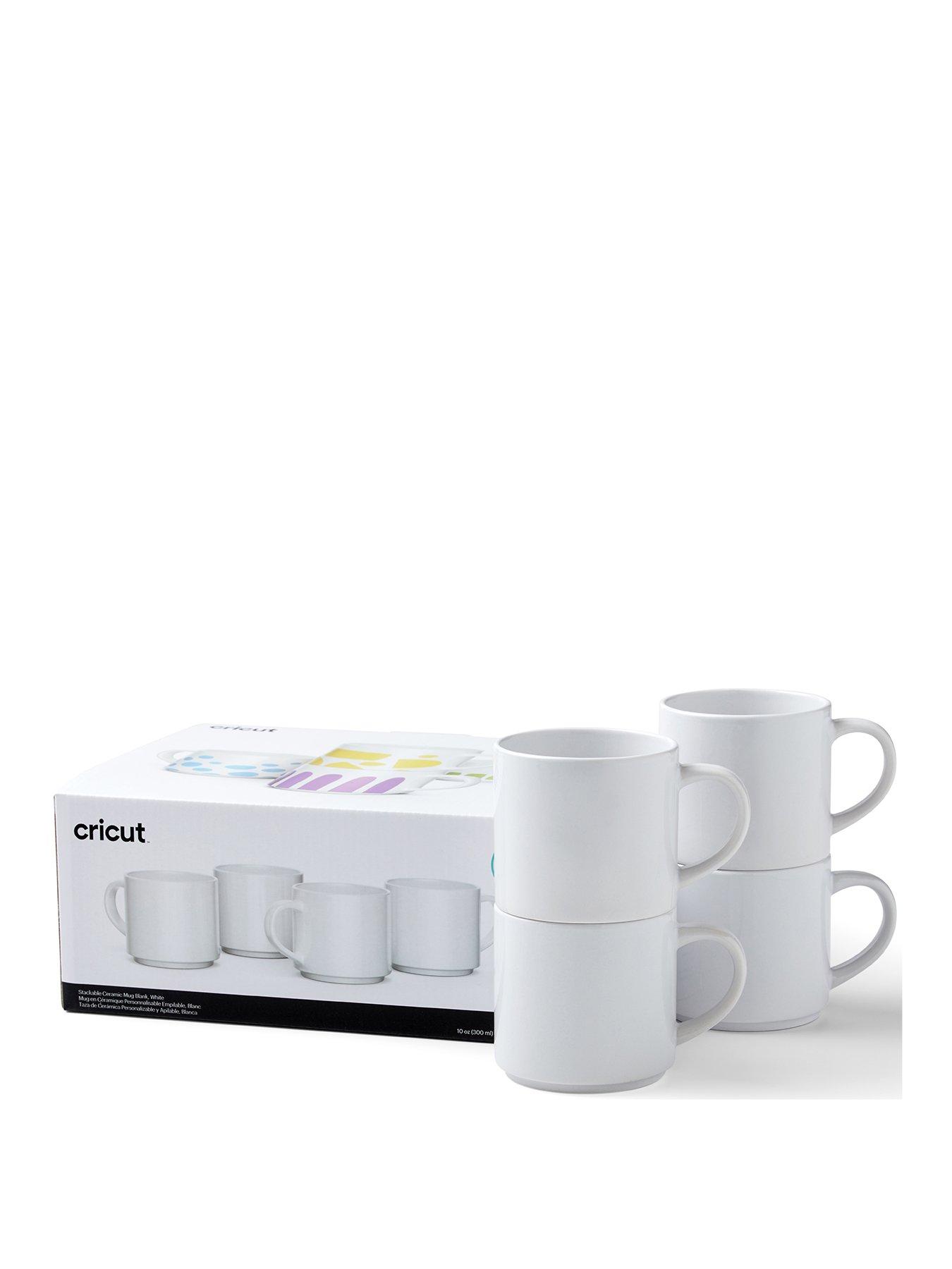 Image 1 of 6 of Cricut 10 Oz Stack Ceramic Mug Blanks White (4)