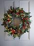  image of very-home-pre-lit-red-berry-christmas-wreath-80-cm