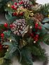  image of very-home-pre-lit-red-berry-christmas-wreath-80-cm