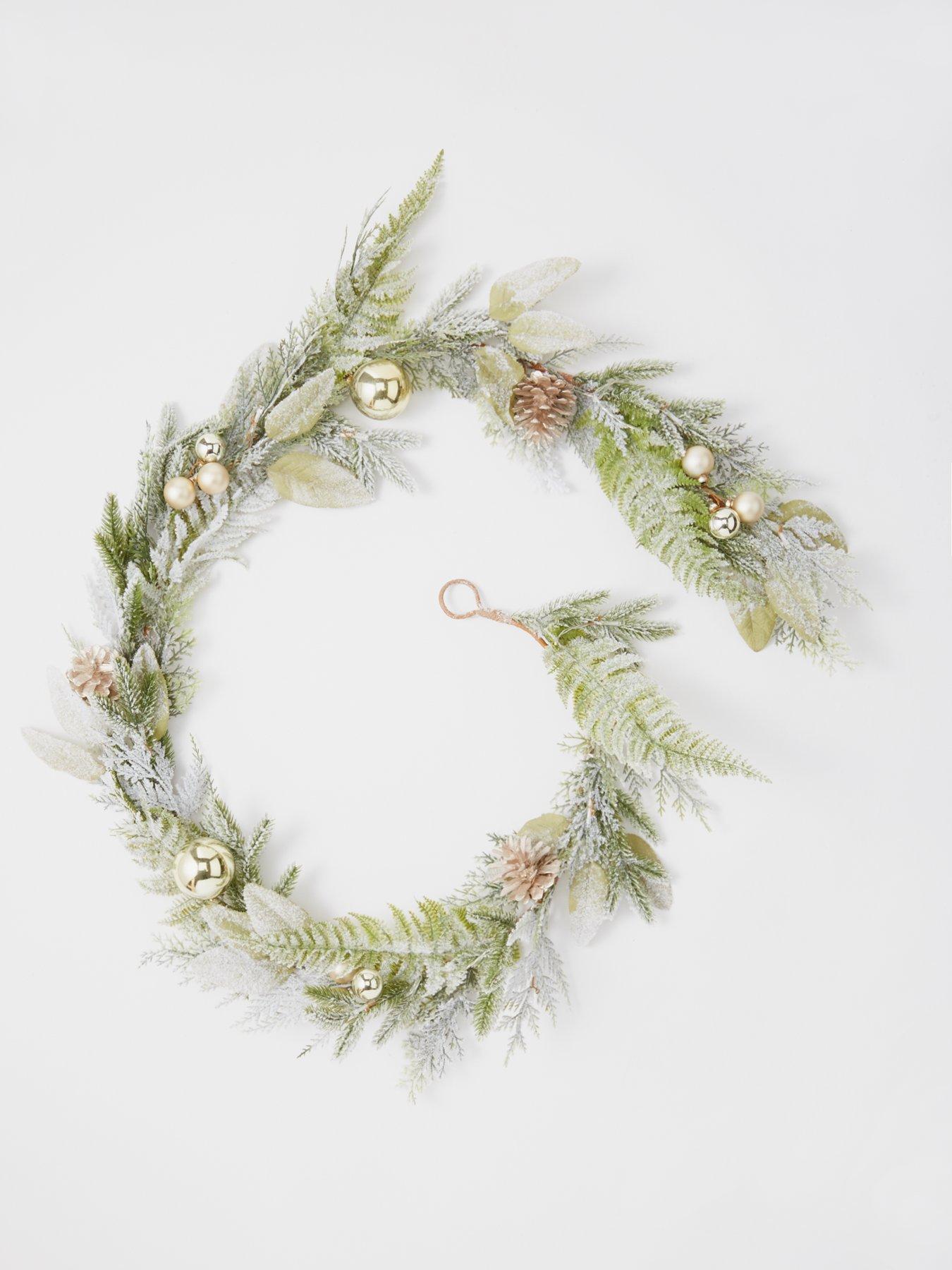 65” Flocked Fern Garland