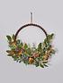  image of pre-lit-24-inch-beaded-wreath-with-toadstools